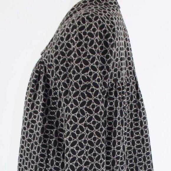 Vintage 90s Y2K Max Studio Retro Cropped Black White Swing Jacket M - Picture 6 of 8